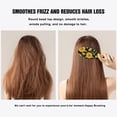 thumbnail image 5 of Floral Sunflower Pattern Hair Brush, Rustic Farmhouse Style Detangler with Vintage Yellow Bloom Design, 5 of 8
