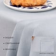 thumbnail image 4 of BALCONY & FALCON Rectangular Tablecloth Fine Yarns Linen Waterproof Tablecloth, Silver, 90" x 132", 4 of 9