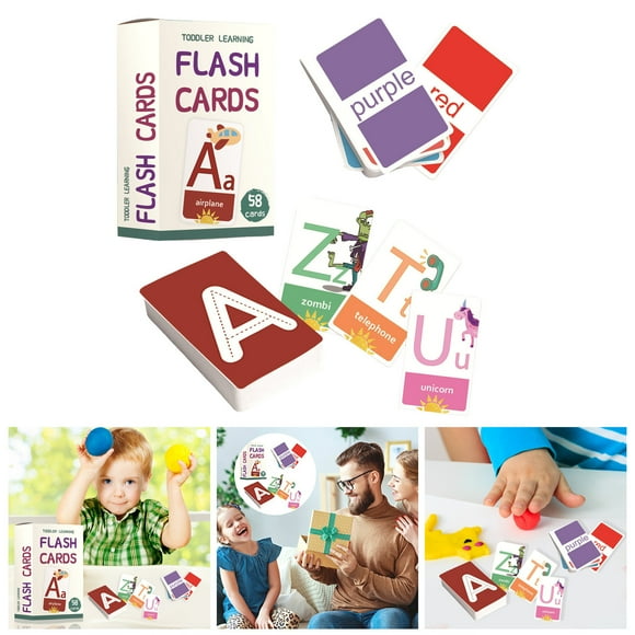 Riforla Lit Letters! Learn Letter So Flashcards 4 in 1 Cards for Kids Children's Early Education Card Toys Early education Toys White