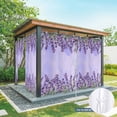 thumbnail image 6 of Outdoor Curtains for Patio Waterproof, Purple Lavender Outdoor Privacy Panels Grommet, Spring Watercolor Wild Flowers Plant Blackout Outside Curtains for Porch/Cabana 54"x108", 2 Panels, 6 of 8