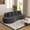 Dark Grey, variant on YWEN 3-Seat Curved Sectional Sofa 4" Half Moon Modular Boneless Couch, Compressed Cloud Sofa w/ 2 Cup Holders & Side Pockets & 4 Pillows, Comfy Couches for Living Room Bedroom Apartment