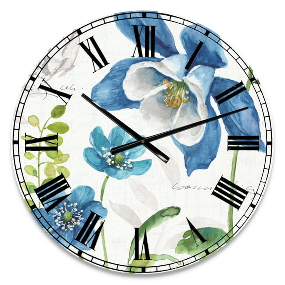 Designart Oversized Multicolor Analog Round Modern Traditional Wall Clocks, CLM30917-C23