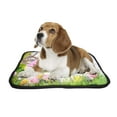 thumbnail image 2 of PKQWTM fence and beautiful Tulips with letters EASTER Pet Dog Cat Bed Pee Pads Mat Cushion Potty Dogs Blankets Crate Bed Kennel 36x48 inch, 2 of 3
