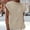 Khaki, variant on Tittly T Shirts for Women Basic Tees Women's Fashionable Casual Lapel Short Sleeved Solid Color Cotton Linen T Shirt Top Tshirts Shirts Tops for Women Trendy Beige L