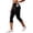 Black, variant on LIaqionyy Capri Leggings for Women High Waisted Yoga Workout Athletic Running Pants with Pockets Cropped Legging
