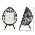 thumbnail image 3 of Outsunny Rattan Chair w/ Soft Cushion Outdoor/Indoor Egg Chair, Brown, 3 of 9