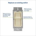 thumbnail image 3 of Interruptor regulador Leviton SureSlide 6672-1LT para bombillas LED, 3 of 9
