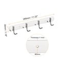 thumbnail image 2 of Uxcell 2Pack Stainless Steel Coat Hook Rack Wall Mounted with 4 Hooks Hangers, 2 of 7