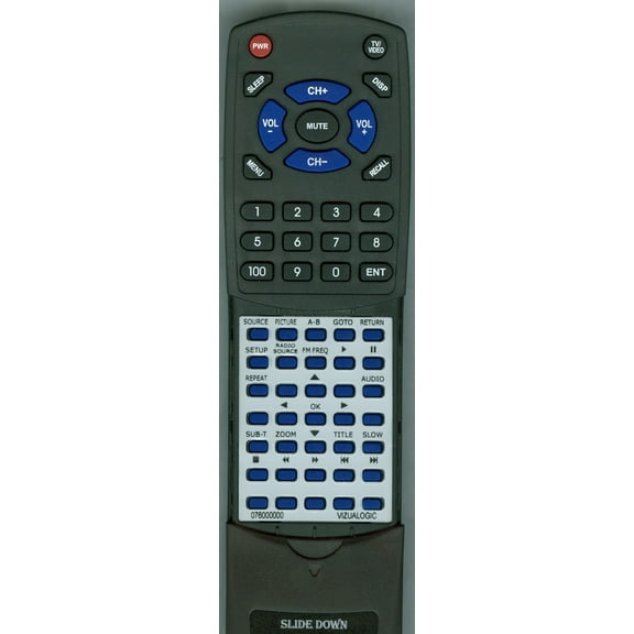 Replacement Remote for VIZUALOGIC 07-6000-000, 076000000, RT076000000, A1290
