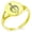 Gold, variant on Stainless Steel Artemis Greek Goddess of Moon Minimalist Oval Top Polished Statement Signet Ring