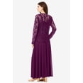 thumbnail image 4 of Roaman's Women's Plus Size Petite Plus-Size 2 Piece Long Sleeve Embellished Lace Jacket And Full Gown, 4 of 6