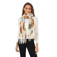 thumbnail image 2 of FORMRS Womens Scarf Winter Soft Long Big Warm Shawls Wrap Tassel Scarves, Beige Fall Coffee, 2 of 9