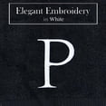 thumbnail image 3 of Decorvo Black Monogrammed Hand Towel for Bathroom - Initial Hotel Quality Decorative Luxury Towel - GOTS Organic Certified - Set of 2 White Letter P, 3 of 8