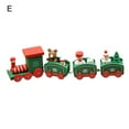 thumbnail image 1 of CNKOO Wooden Christmas Train  Decorative Visual Effect Christmas Decoration Small Train for Living Room, 1 of 11