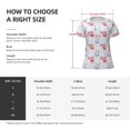 thumbnail image 5 of Naloa Red Squirrel And Blue Rabbit Print T-Shirts Short Sleeve V Neck Tees for Women Fashion Tops Trendy Lightweight Soft Casual Summer Outfits Clothes, 5 of 5