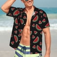 thumbnail image 5 of Lsque Watermelon pattern Hawaiian Shirt for Men, Unisex Summer Beach Casual Short Sleeve Button Down Shirts-Medium, 5 of 9