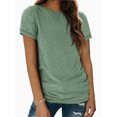 thumbnail image 4 of Womens Short Sleeve Basic Shirts Crewneck Tees Loose Fit Fashion Tops Casual Summer Clothes, 4 of 7
