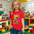 thumbnail image 5 of Whouriu Happy 100Th Day Of School Shirt Toddler Girls Crayon Apple Print Short Sleeve Summer Cute Soft Tee, 5 of 7