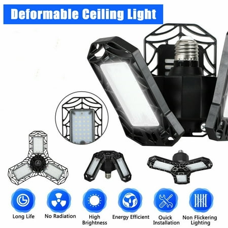 

LED Garage Lights 30W Garage Lighting Deformable Three Leaf Garage Light Indoor use for Led Shop Lights Workshop Light Garage Wor