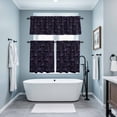 thumbnail image 3 of Halloween Kitchen Curtains Sets for Windows 36 Inch Length, Purple Skull Monochrome Watercolor Rod Pocket Window Treatments Tier Curtains and Valances Set for Bedroom/Bathroom, 3 of 8