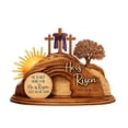 thumbnail image 2 of He Is Risen Easter Decor Empty Tomb Resurrection Scene Wooden Tray Decoration Set for Shelf Mantel Tabletop Display, 2 of 8
