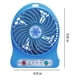 thumbnail image 2 of Ventilador de mesa pequeño portátil azul, Diseño de copo de nieve silencioso, linterna LED, luz indicadora de tres velocidades, batería recargable de 1200mAh, alimentado por USB, adecuado para oficina, 2 of 9