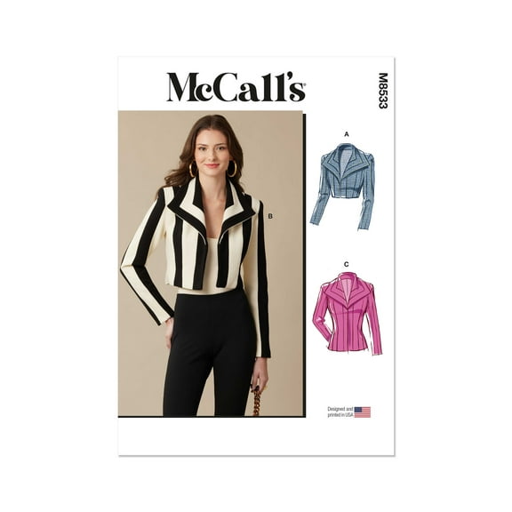 McCall's Sewing Pattern 8533 - Misses' Boleros and Jacket, Size: K5 (6-8-10-12-14)