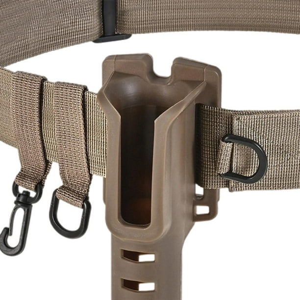 Adjustable Fishing Waist Belt Rod Holder Adjustable Belts Carrying Khaki 