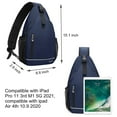 thumbnail image 2 of Mosiso Sling Backpack, Multipurpose Crossbody Shoulder Bag with Front Buckle Pouch&Reflective Strip For Hiking,Travel,For Women Men,Navy Blue, 2 of 7