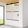 thumbnail image 6 of Marcelo 60" W x 58" H By Pass Tub Door in Brushed Gold with Clear Glass, 6 of 7