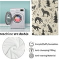 thumbnail image 4 of Wolf and Nature Pattern Blanket, Wildlife-Themed Fleece Throw with Wolf and Forest Design, Soft Cozy Lightweight Blanket, for Nature and Animal Lovers, 60x80 in,Decor, 4 of 6