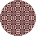 thumbnail image 1 of Ahgly Tapis Rond Lavable en Machine Intérieur Transitionnel Rose, 3 Pieds Rond, 1 of 7