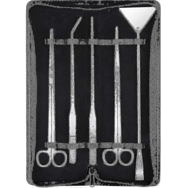 5pcs Aquarium Terrarium Set Stainless Steel Aquascaping Set Aquarium Container Water Plant Tweezers