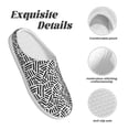 thumbnail image 5 of Xecao Weave Geometric Print Cotton Slippers Fuzzy Warm Cozy Slippers Non Slip House Slippers For Indoor Outdoor Cotton Slippers House Slippers-13, 5 of 7