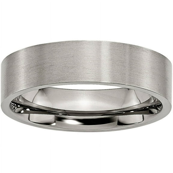 Titanium Flat 6mm Brushed Band