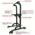 thumbnail image 4 of Heavy Duty Power Tower, 330Lbs Pull Up & Dip Station for Home Gym, Adjustable Height 65"-82.7", Multi-Grip Bars for Chin-Ups, Push-Ups & Leg Raises, 4 of 8