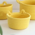 thumbnail image 5 of Dengjunhu Cotton Rope Basket with Cat Ears, Little Storage Baskets Sock Basket Pet Toy Basket Rope Baskets with Handles Mini Storage Bins, 5 of 7