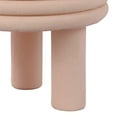 thumbnail image 4 of Rashida 17.75" Contemporary Minimalist Curvy High Accent Table , Pink Frosted, 4 of 8