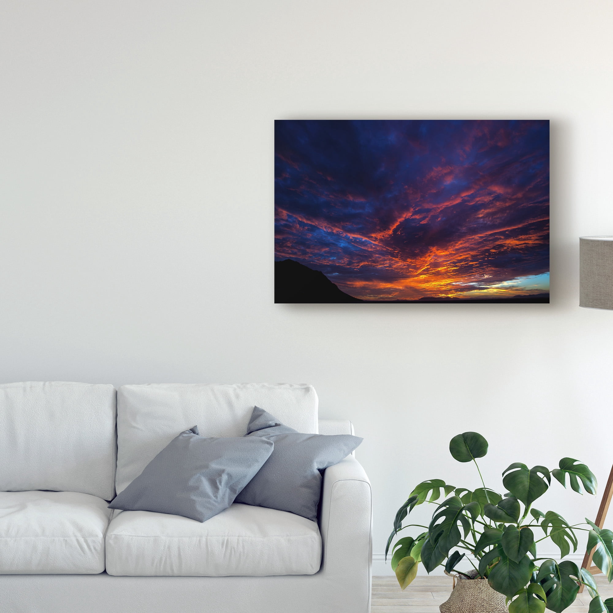 Trademark Fine Art 'Red Clouds Under Hills I' Canvas Art by Pixie Pics
