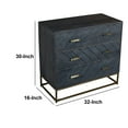 thumbnail image 6 of 30 Inches 3 Drawer Mango Wood Storage Chest with Tubular Metal Base in Gray, 6 of 7