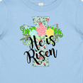 thumbnail image 4 of Inktastic He is Risen Floral Print Cross with Beautiful Flowers Boys or Girls Baby T-Shirt, 4 of 5