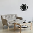 thumbnail image 2 of Decorative Contemporary Metal Wall Clock with Black Circled Frame, 2 of 7