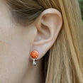 thumbnail image 2 of Stylish Red Foxy Fox Novelty Clip-On Stud Earrings, 2 of 3