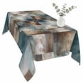thumbnail image 2 of Blue Brown Geometric Table Cloth Waterproof Tablecloths, Modern Ombre Abstract Art Tablecloth Dining Table Cover for Kitchen Party Tabletop Outdoor, Rectangle Tablecloth 60x120 Inch, 2 of 9