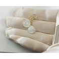 thumbnail image 3 of 14k Gold Filled Moonstone Earrings Rainbow Blue Smooth Cut Teardrop Dainty Hearts Designed for Adult Women, 3 of 5