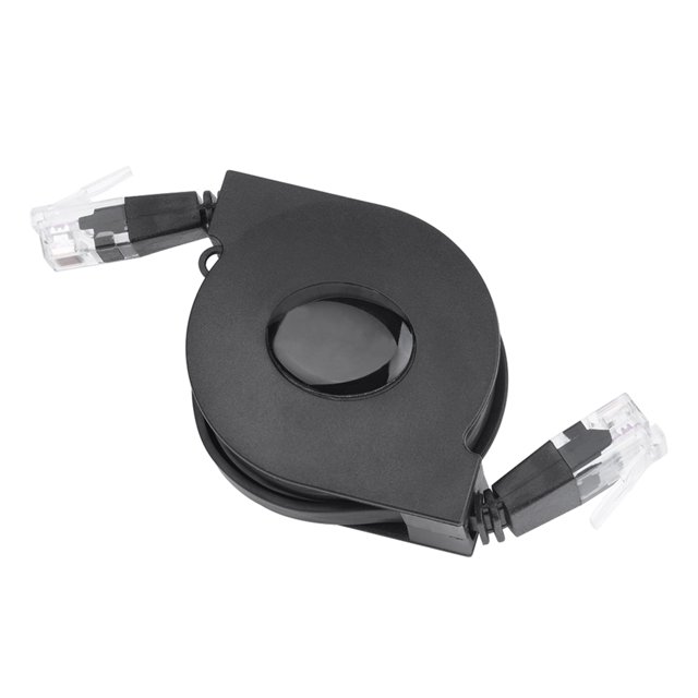 Câble Ethernet Extérieur Cat6, Câble Rétractable Cat6, 1000Mbps Haute Vitesse Câble Internet Plat pour Ordinateur, Routeurs, Interrupteurs et Modem