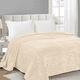 thumbnail image 1 of Cobija, Mantas Decorativas Tamaño King con Diseño de Ondas de Waffle, Cobija de Cama Súper Suave y Esponjosa 260GSM, Lujosa, Ligera y Transpirable para Sofá, Silla, Ideal para Regalo, Viaje, Beige, 1 of 7