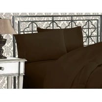 Elegant Comfort Luxury 2-Piece Pillowcases Silky-Soft Wrinkle Resistant - Standard Size, Chocolate Brown