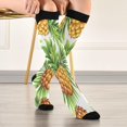 thumbnail image 5 of Coolnut 1 Pairs Tropical Pineapple Leaves Compression Socks for Women Men Knee High Stocking for Running, Athletic, Medical Gift, 5 of 7