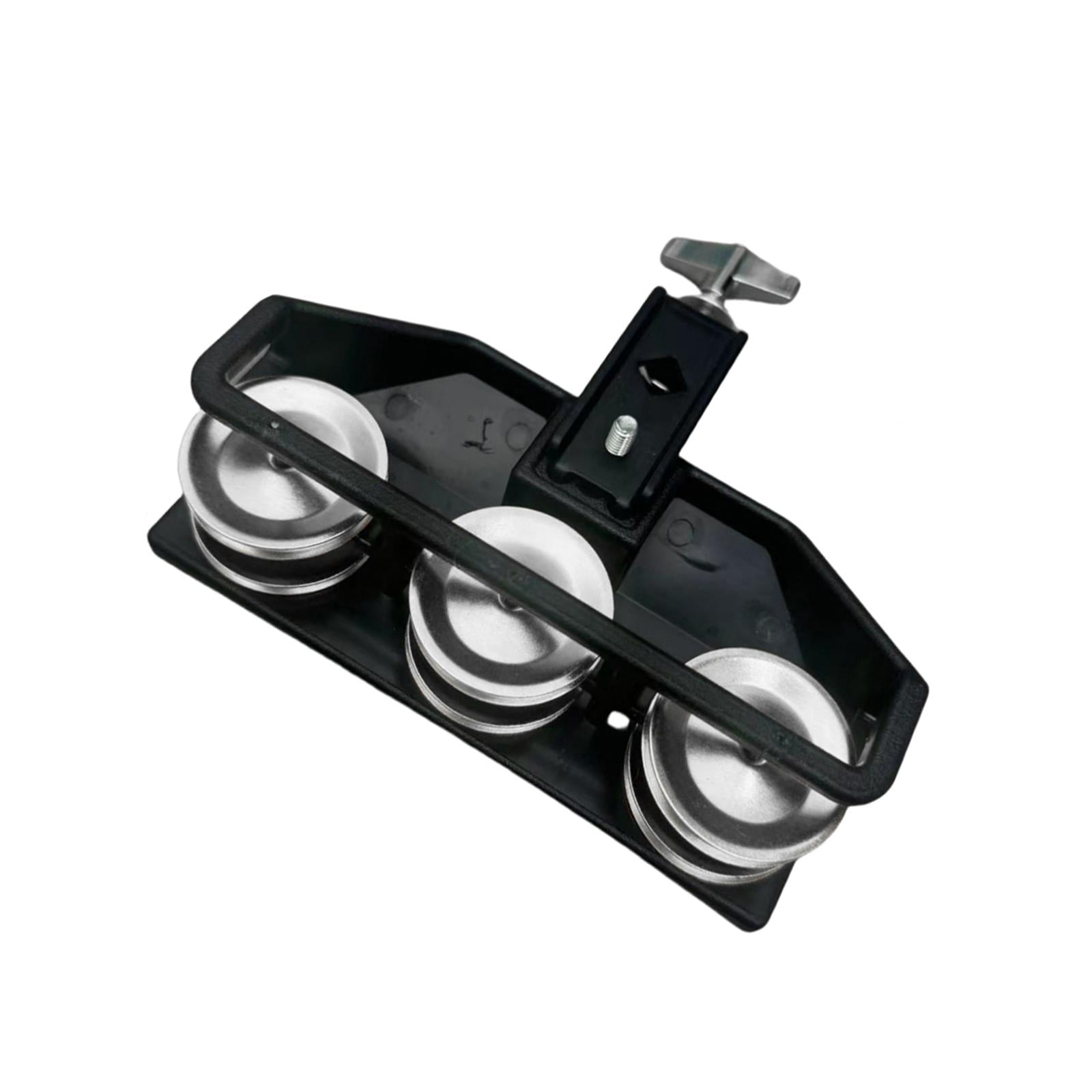 Rushawy Cymbal Hi Hat Tambourine Metal Percussion for Ensemble Drum Kits Enthusiasts Black